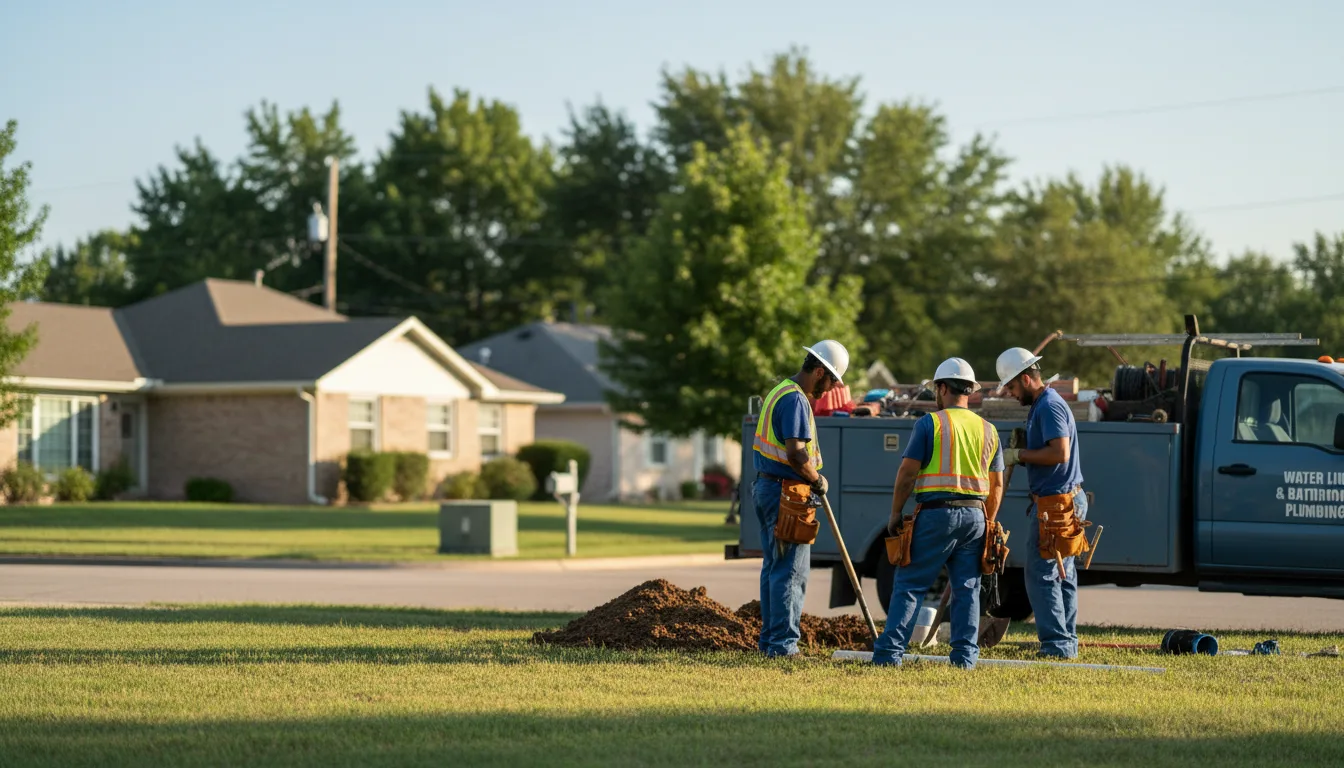 Residential water line and bathroom plumbing service in Patterson, IA